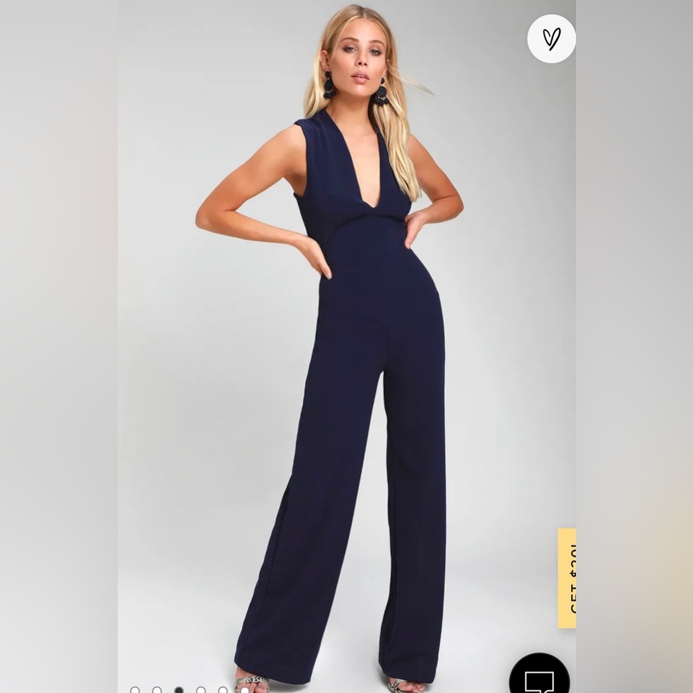 Lulus Jumpsuit - Color Navy - Size Large
